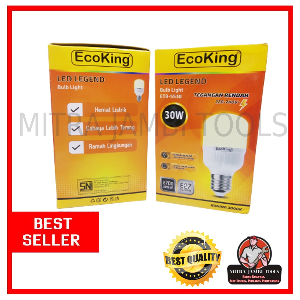 LAMPU ECOKING LED KUNING 30 WATT