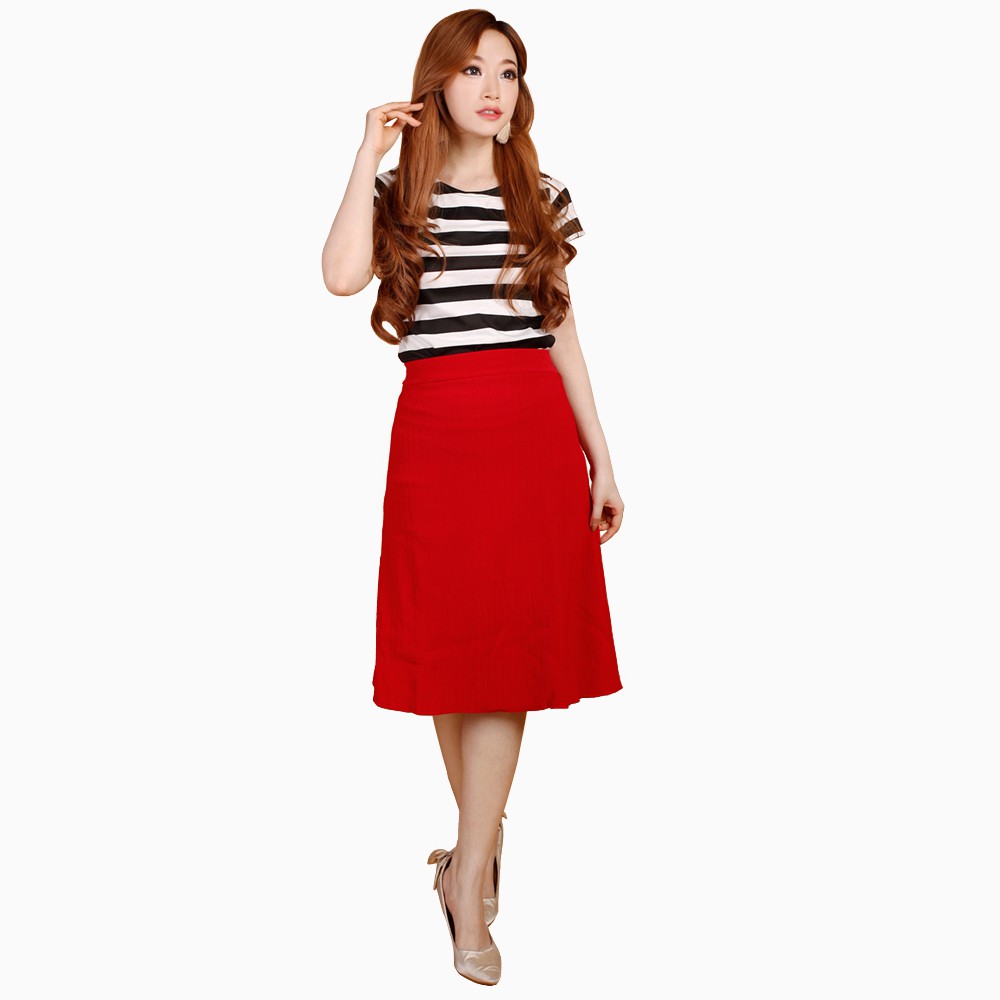 Rok Midi Flisket Ploi Gaya korea model terbaru - XSHOP New Rossi