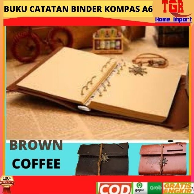 

Produk Buku Catatan Binder A5 Diary Book Agenda Cover Kulit Retro Notebook Limited