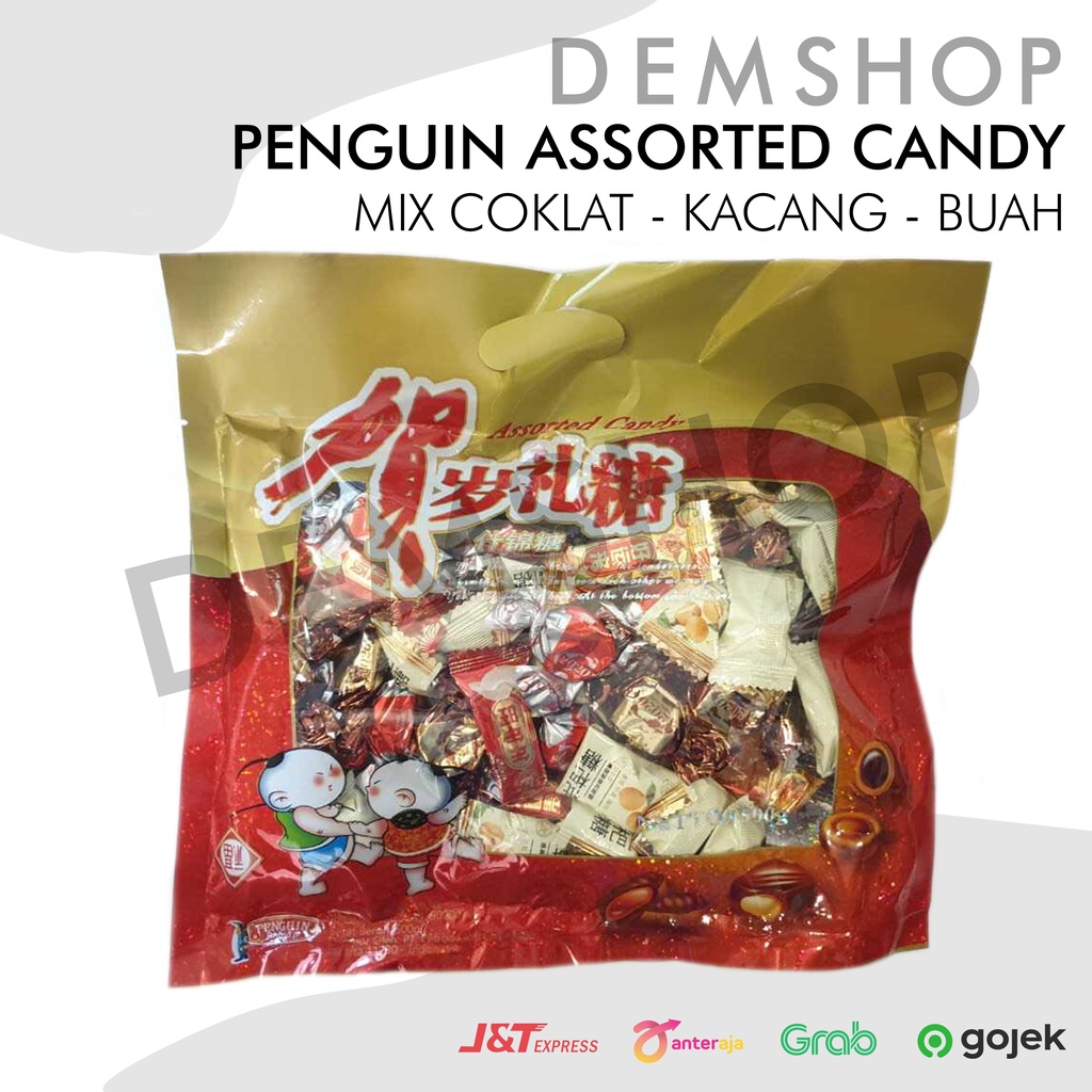 

Permen Aneka Rasa / Assorted Candy Penguin - Imlek Coklat Buah Kacang