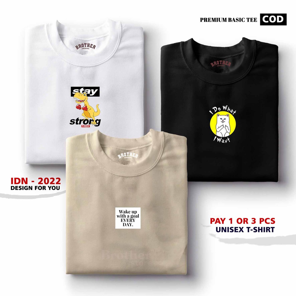 BUY 1 OR 3 PCS ( PROMO COD ) BROTHER STORE / Kaos Distro100% Catoon Combed 30s / ArticelSWI