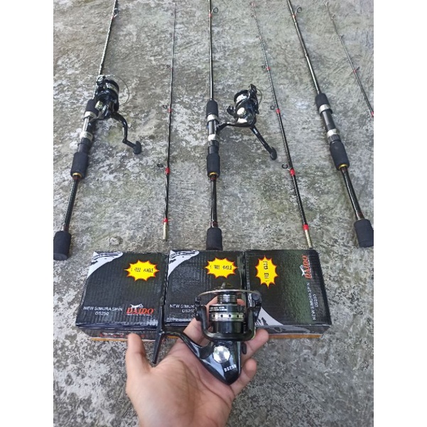 Set Joran Kujira Casting 8-17lb 150 165 180 200 Lentur dan Reel Daido Shimura - Paket Pancing Kolam
