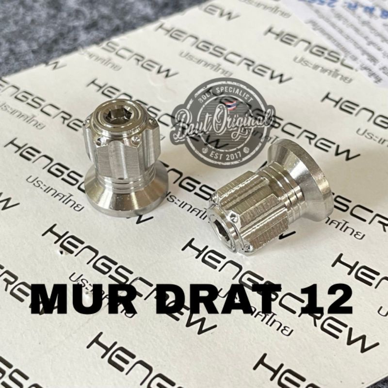 mur head topi m8 drat 12 stainless cnc 5g gear 2 kunci matte original heng thailand