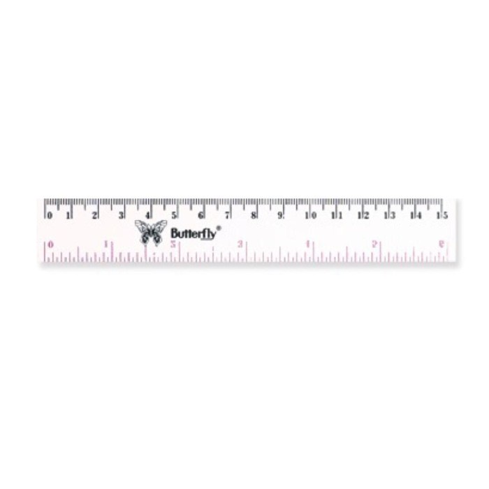 

Penggaris Butterfly 15 CM