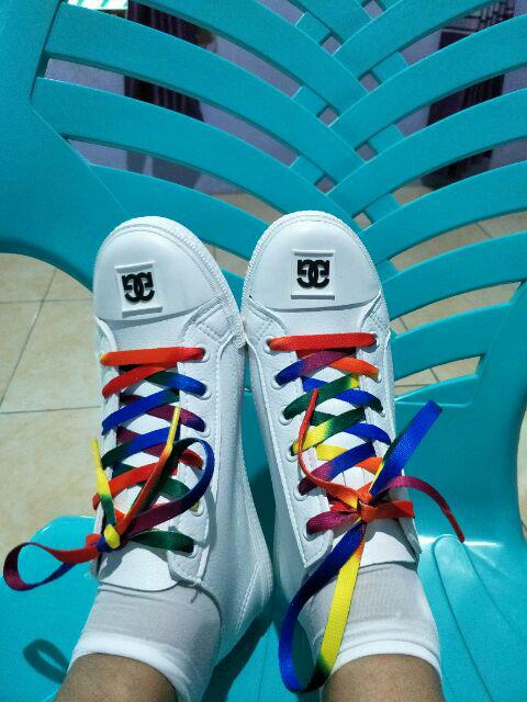 KipzKapz XS15 Rainbow 115cm 140cm Tali Sepatu Pipih KipzKapz XS15 Rainbow 115cm 140cm Tali Sepatu Pipih