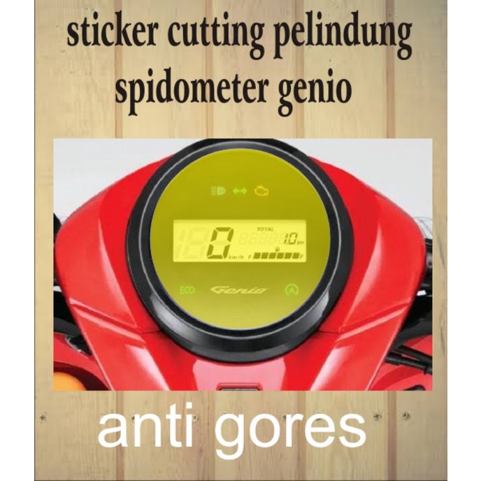 sticker cutting stiker variasi anti gores spidometer mika motor genio