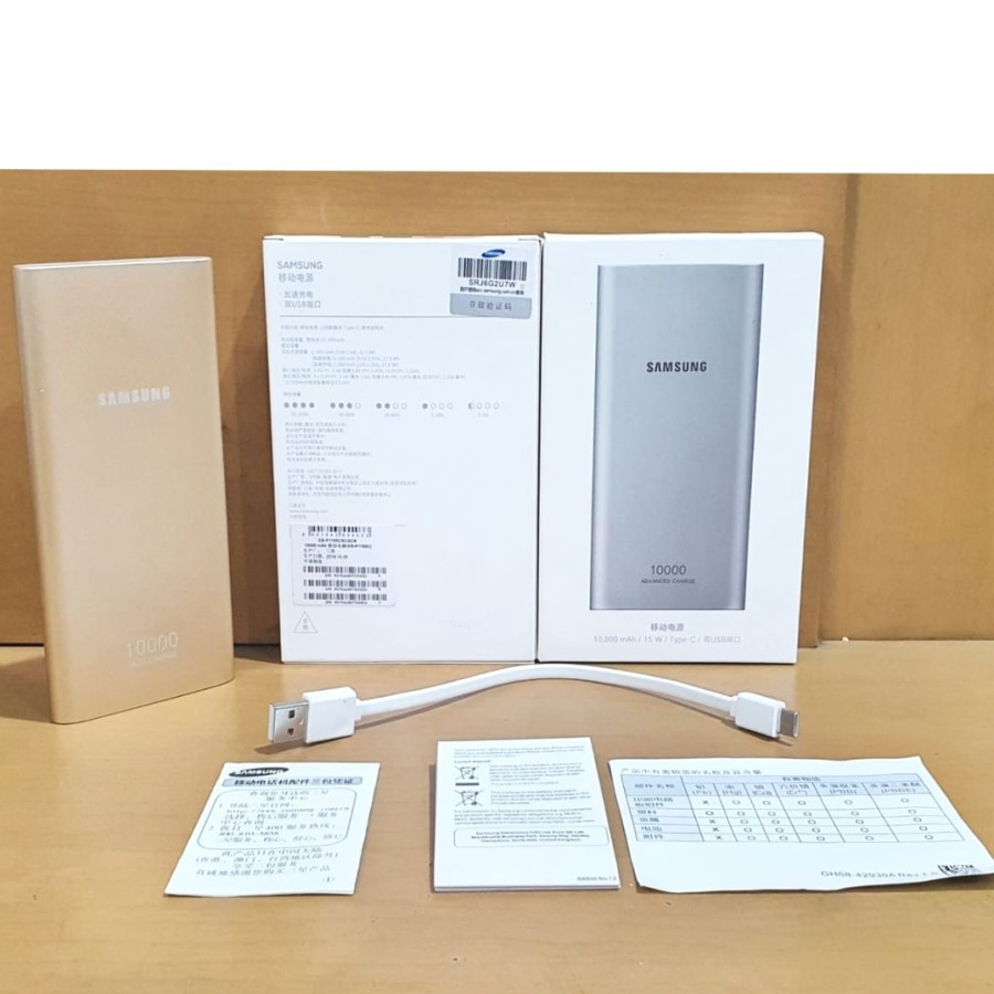 Power Bank Samsung 10000 mAh Kabel Type-C Original Dual Port USB Cable