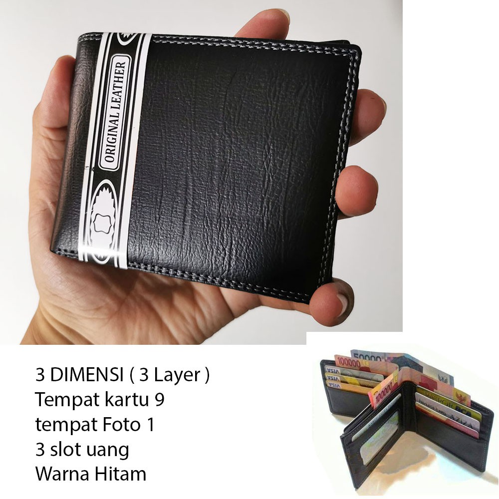 Dompet Model 3 Dimensi Dompet Kulit Sintetis Model Rebah Bayar Di Tempat