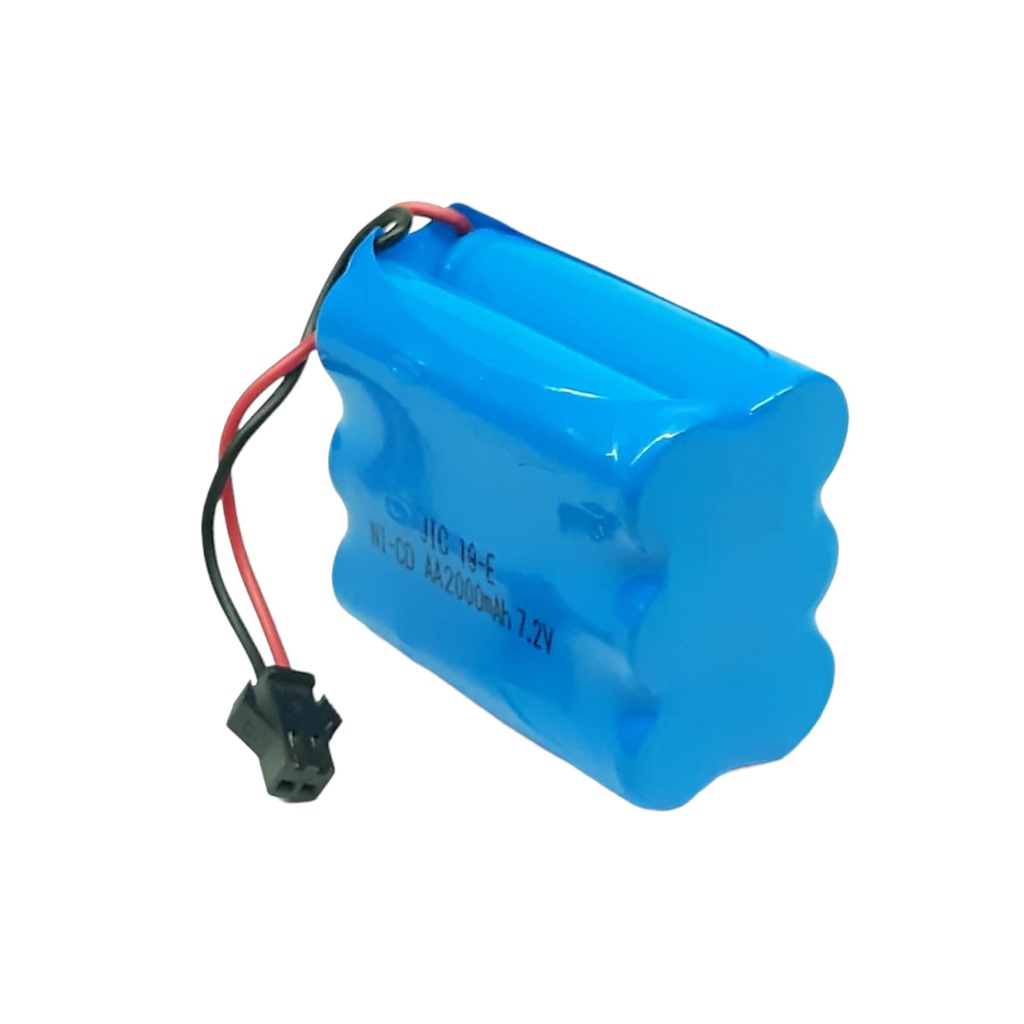 Batre Remot Control 6x AA Model Tumpuk Ni-CD 7.2V - 2000mAh Socket Hitam