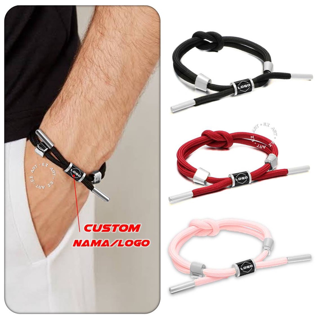 GELANG TALI SEPATU SIMPUL INFINITY SHOELACE CUSTOM LOGO NAMA GAMBAR KADO HADIAH PASANGAN PERSAHABATAN TIM OLAHRAGA BASKET