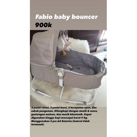 baby bouncer fabio / baby bouncer preloved/ayunan bayi preloved/fabio preloved