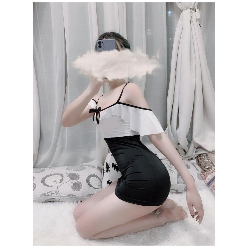 LI-99 casual flare stretch lingerie baju tidur wanita seksi cosplay