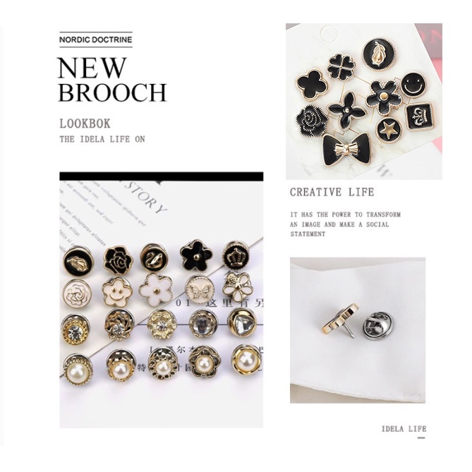 Bros Pin Wanita Model Invisible Tanpa Kancing Dapat Dilepas Untuk