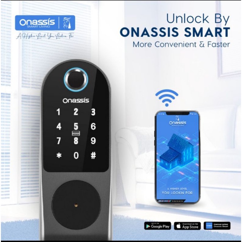 Kunci Pintu Digital Onassis K5 PRO / Smart Lock Onassis K5 PRO / Digital Lock K5 Pro