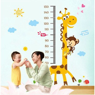 RELIZA Wall Sticker / Stiker Dinding TINGGI BADAN JERAPAH Grow Up AY831