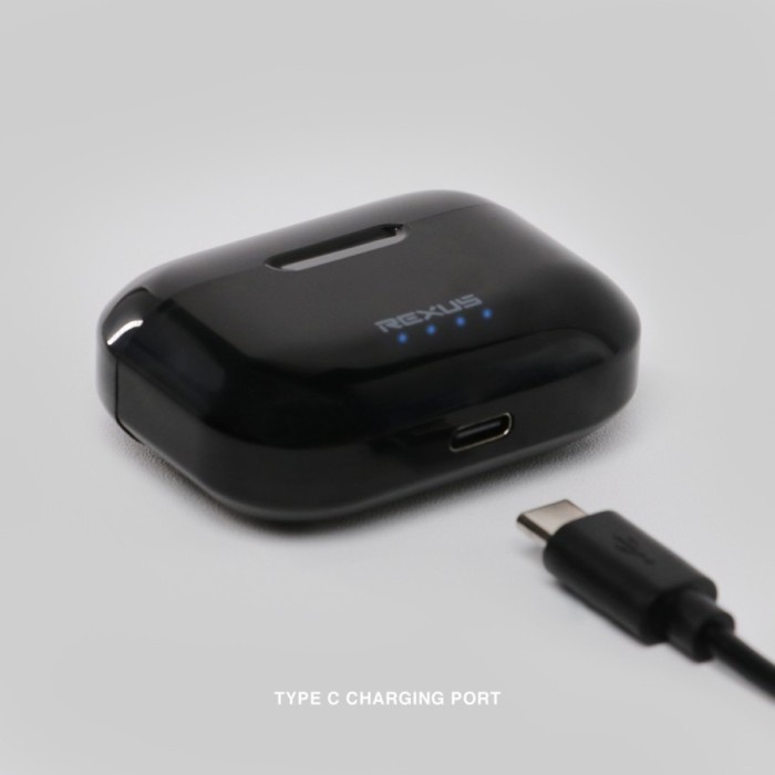 Rexus TWS Earphone Wireless Bluetooth FX2 / FX-2 / FX 2 - Hitam