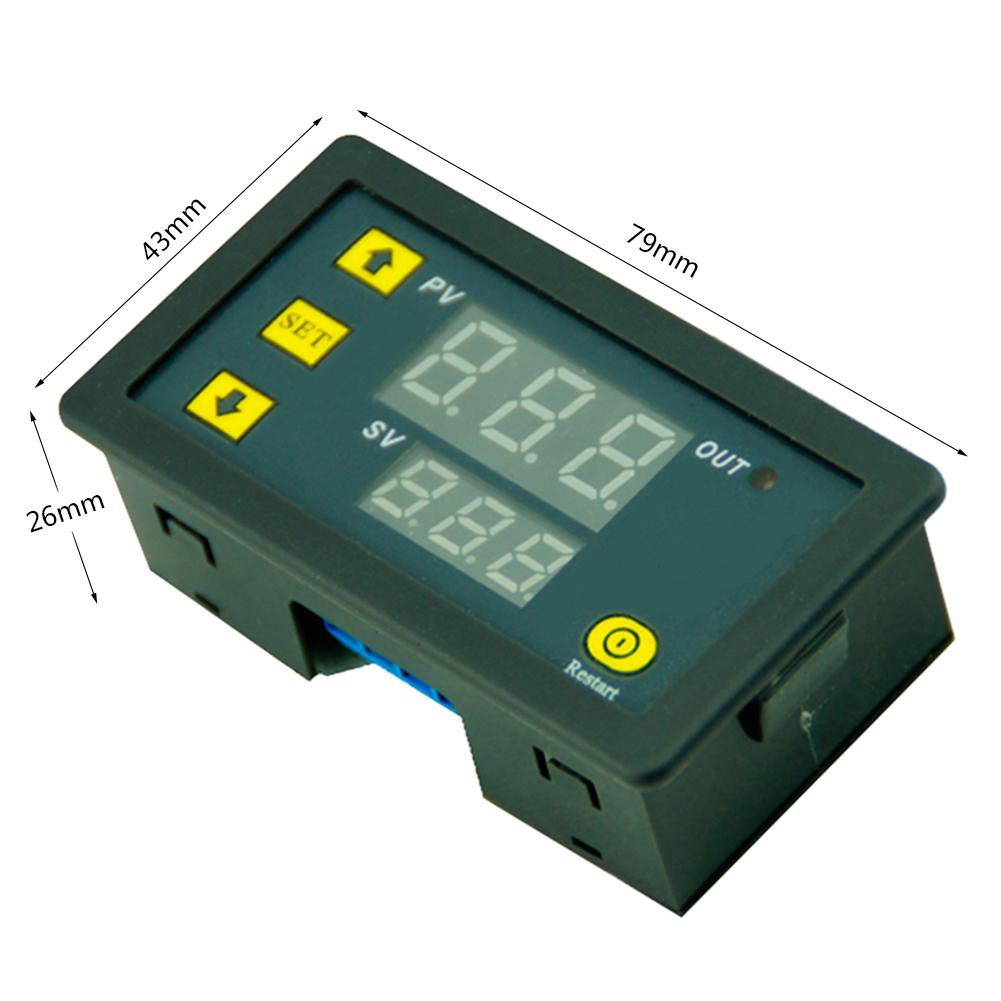 12V 20A Timing Delay Timer Relay Module Digital LED Dual Display Cycle 0-999 Hours Adjustable Power