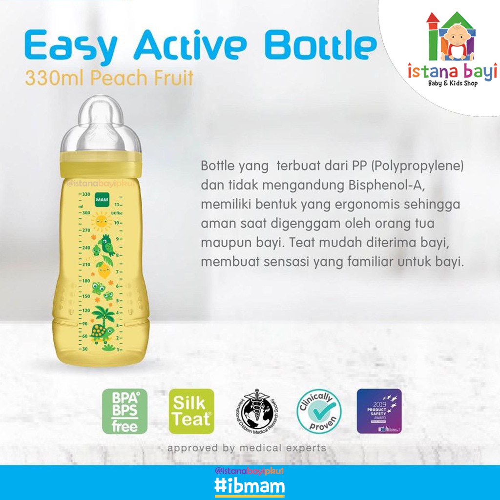 Mam Easy Active 330ml 4m+ &amp; 270ml 2m+ Botol Susu Anak