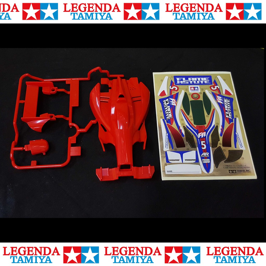 Body Tamiya Flame Astute & Decal Mini 4WD - Original Tamiya