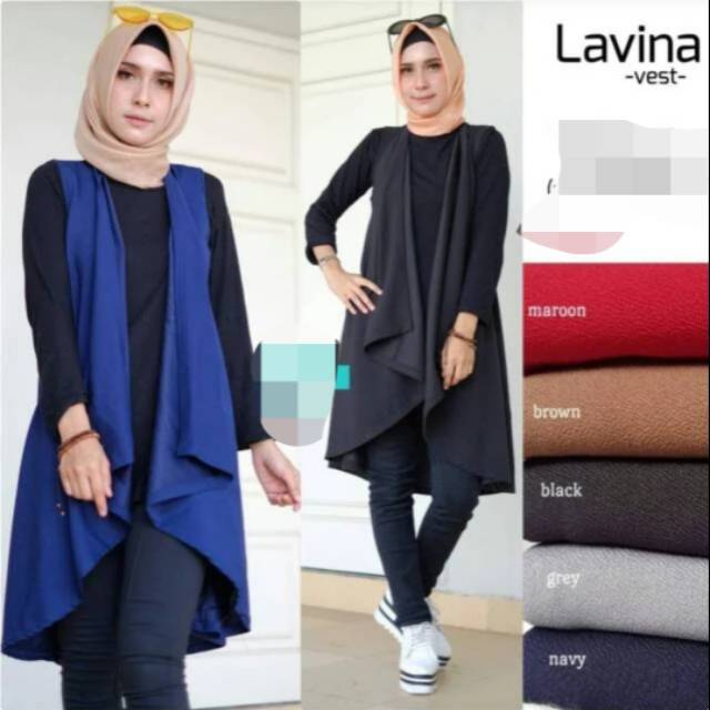 Lavina vest Cardigan / Kardigan Wanita / Outer Fashion Muslim