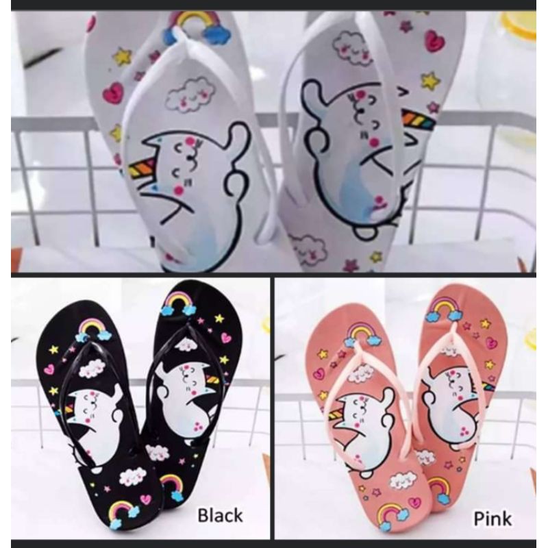 Sandal Jepit Wanita SNIFER CAT Sendal Motif Kucing