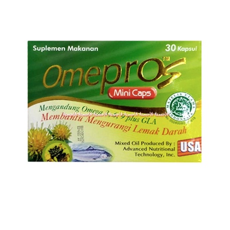 Omepros Suplemen Makanan Omega 3 6 9 Isi 30 Kapsul Efektif turunkan Kolesterol Jahat Ome Pros