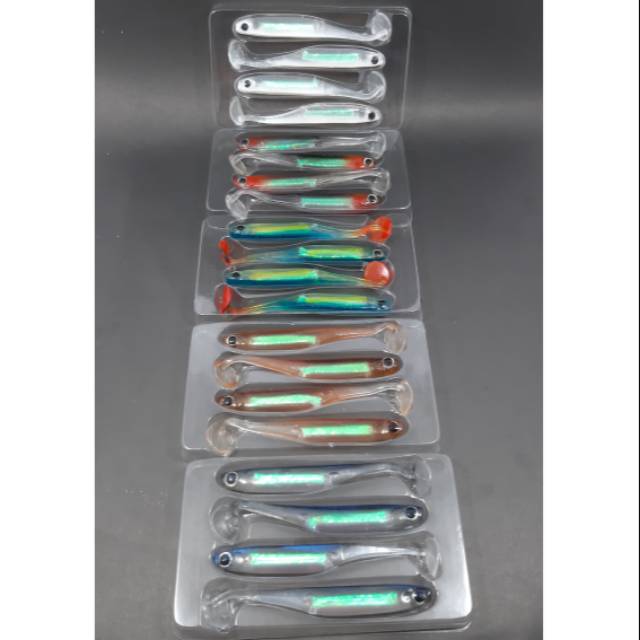 Umpan Pancing Soft Lure Karet model Ikan Kecil