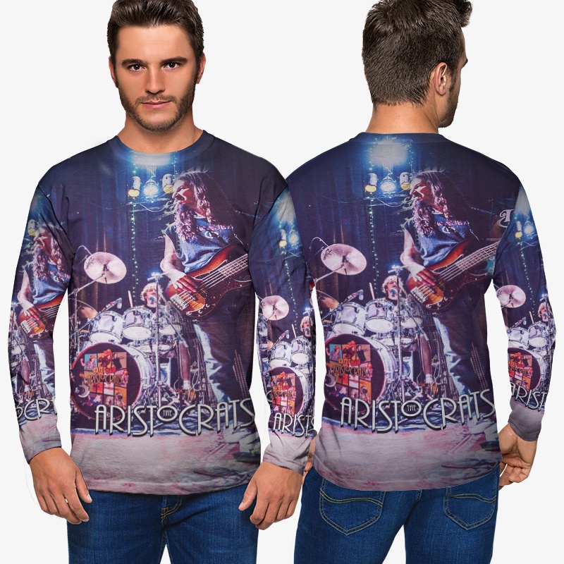 Kaos Pria The Aristocrats Rock Band Tshirt Bahan Polyester Jersey Casual Style Fashionable Unisex Te