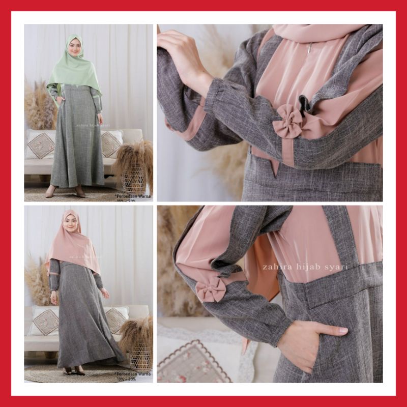 Diana Dress Set Jilbab Original By Zahira Hijab Syar'i
