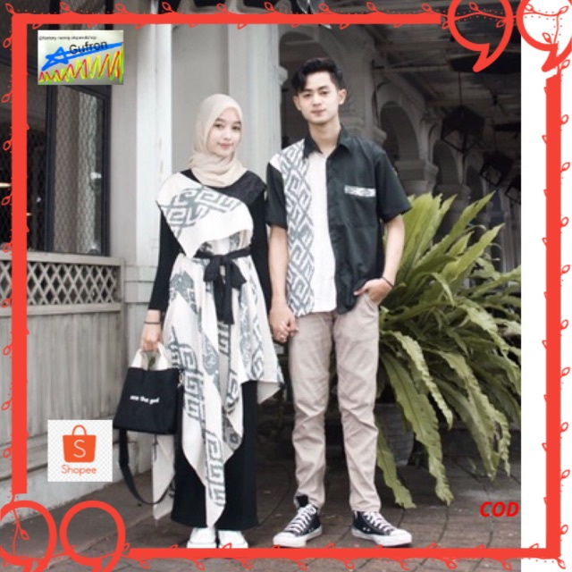 COUPLE SIERA DRESS IVORY TENUN IKAT ASLI COUPLE TENUN COUPLE SONGKET COUPLE KONDANGAN BATIK KAMPUS