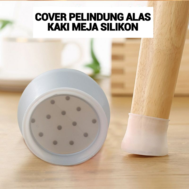 MGS Cover Pelindung Alas Kaki Kursi Meja Bahan Silikon Anti Slip / Gores / Suara Bising