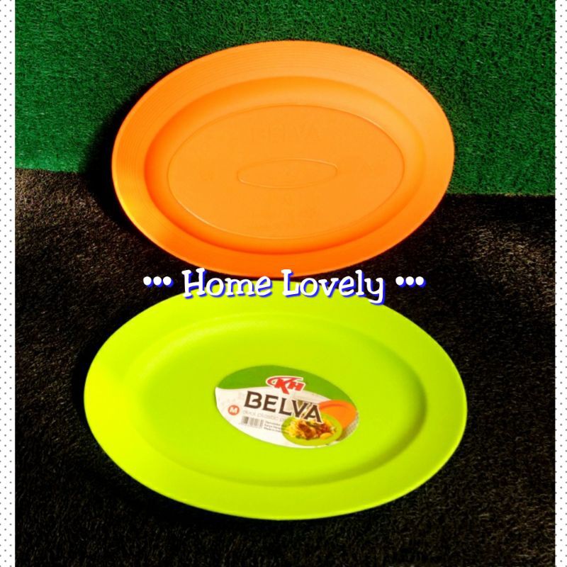 Piring Plastik Oval Belva merek KH / Piring Ikan Tebal