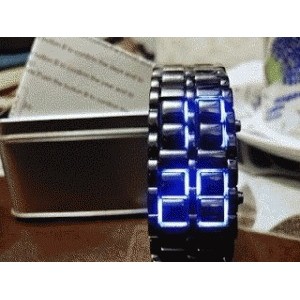 Jam  Tangan Iron Samurai Tokyo Flash Ion Watch Tokyoflash Black Sikver Blue Red