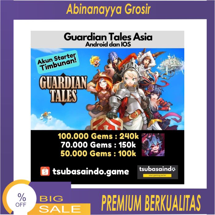 AG Selalu Promo Guardian Tales Akun Starter Timbunan Garansi Aman