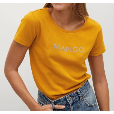 MANGO Logo Organic Cotton T-Shirt Original