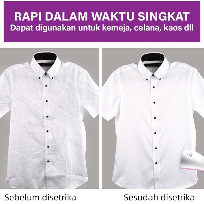 1053-Steam Fungsional Uap Setrika Genggam Bear Gm Ironer Purple Jivassume