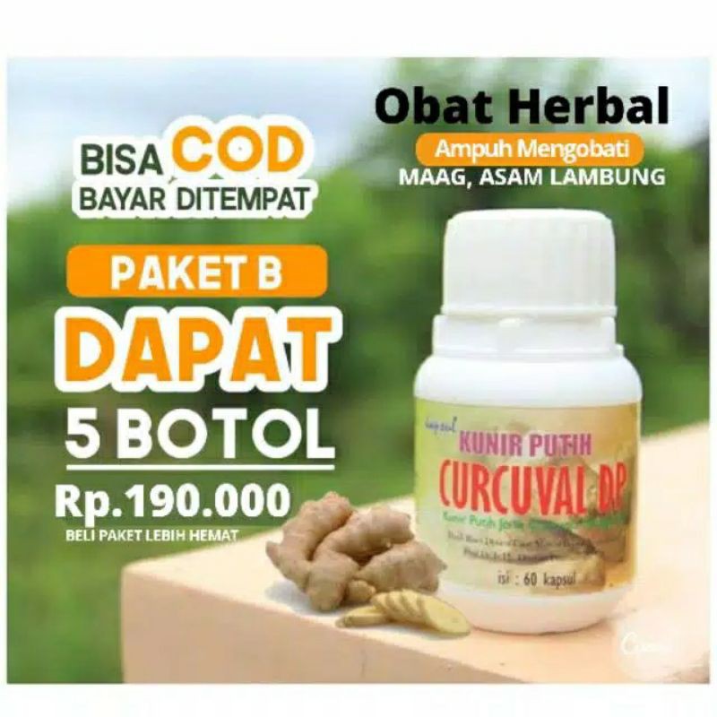 PAKET HEMAT Kunir Putih Curcuval DP Original Prof Dwiyati Untuk Maag Asam Lambung Gerd DLL
