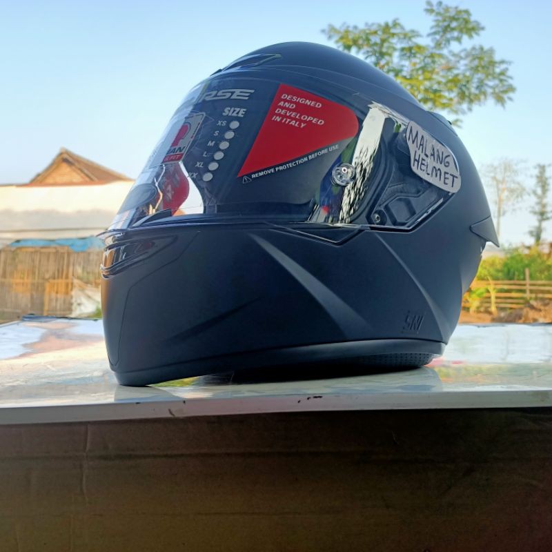 Helm KYT TT Course Solid Black Doff (Ongkir Termurah 2kg)-2