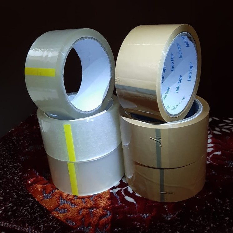 

KHUSUS GOJEK/GRAB 1DUS=72ROL PROMO LAKBAN 45 MM X70 YARD CLEAR INDOTAPE