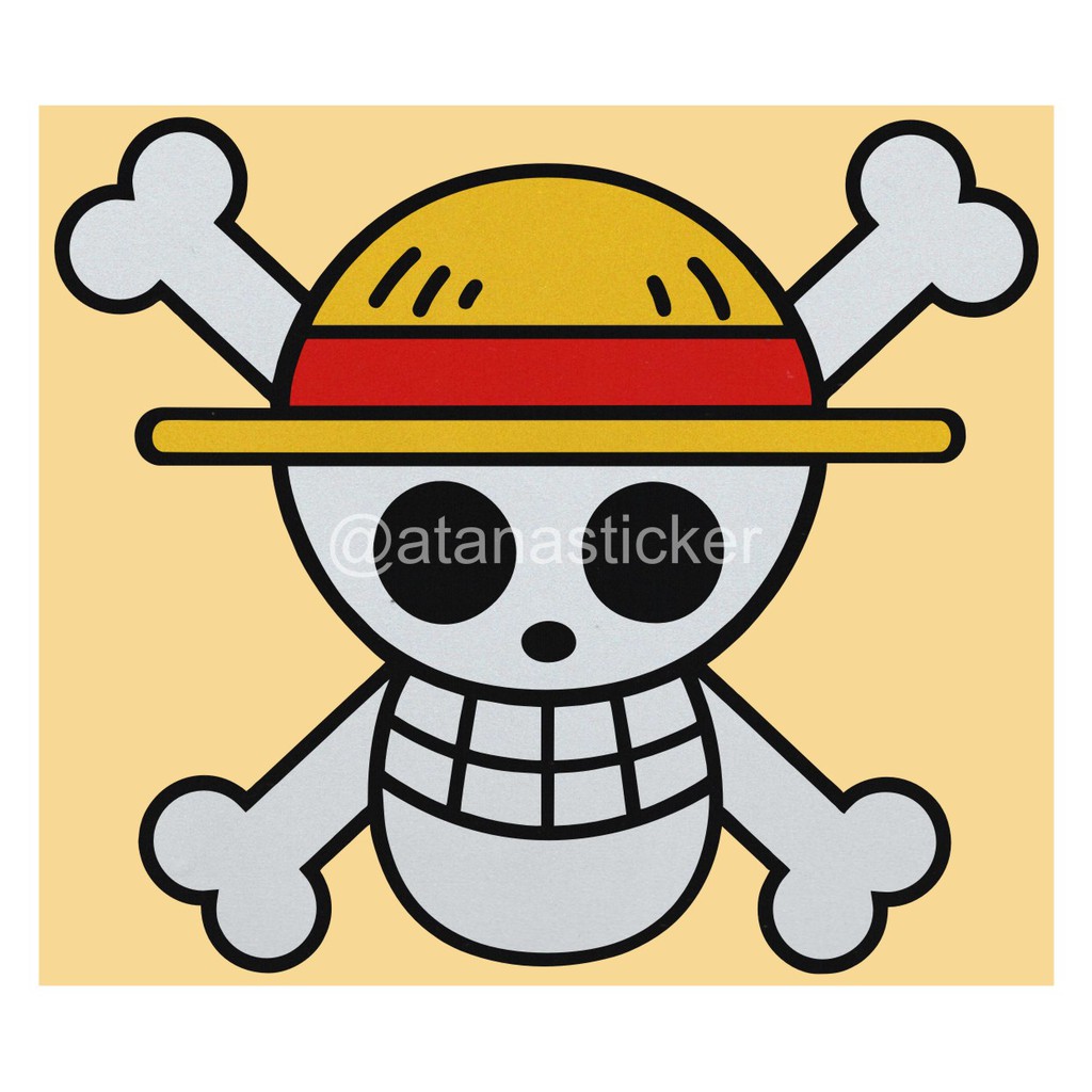 Sticker Cutting Logogram Mugiwara One Piece 10x8,5cm