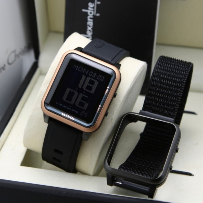 ALEXANDRE CHRISTIE AC 9344 ROSEGOLD BLACK DG AC9344 WANITA ORIGINAL.