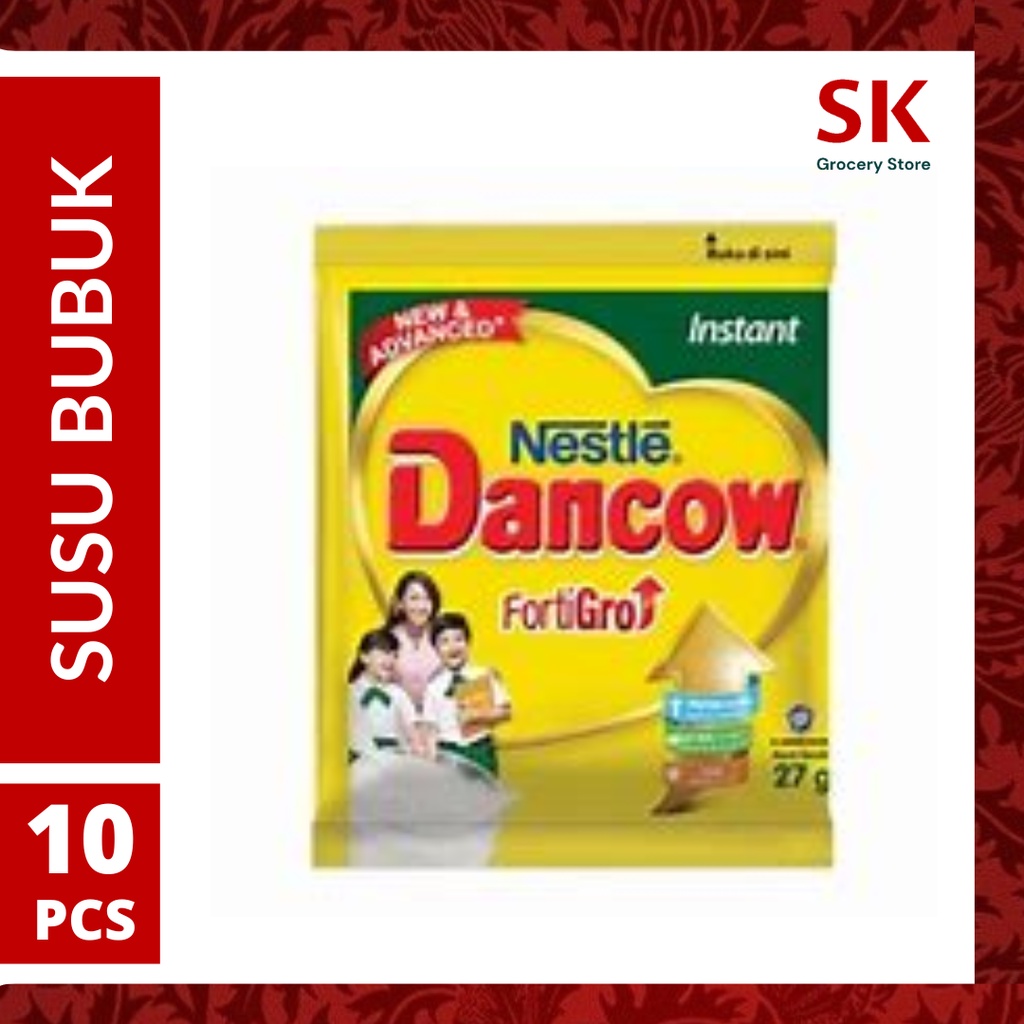 

[Harga Grosir] Dancow Fortigro Susu Bubuk Full Cream Sachet 27gr x 10pcs (1 Renteng)