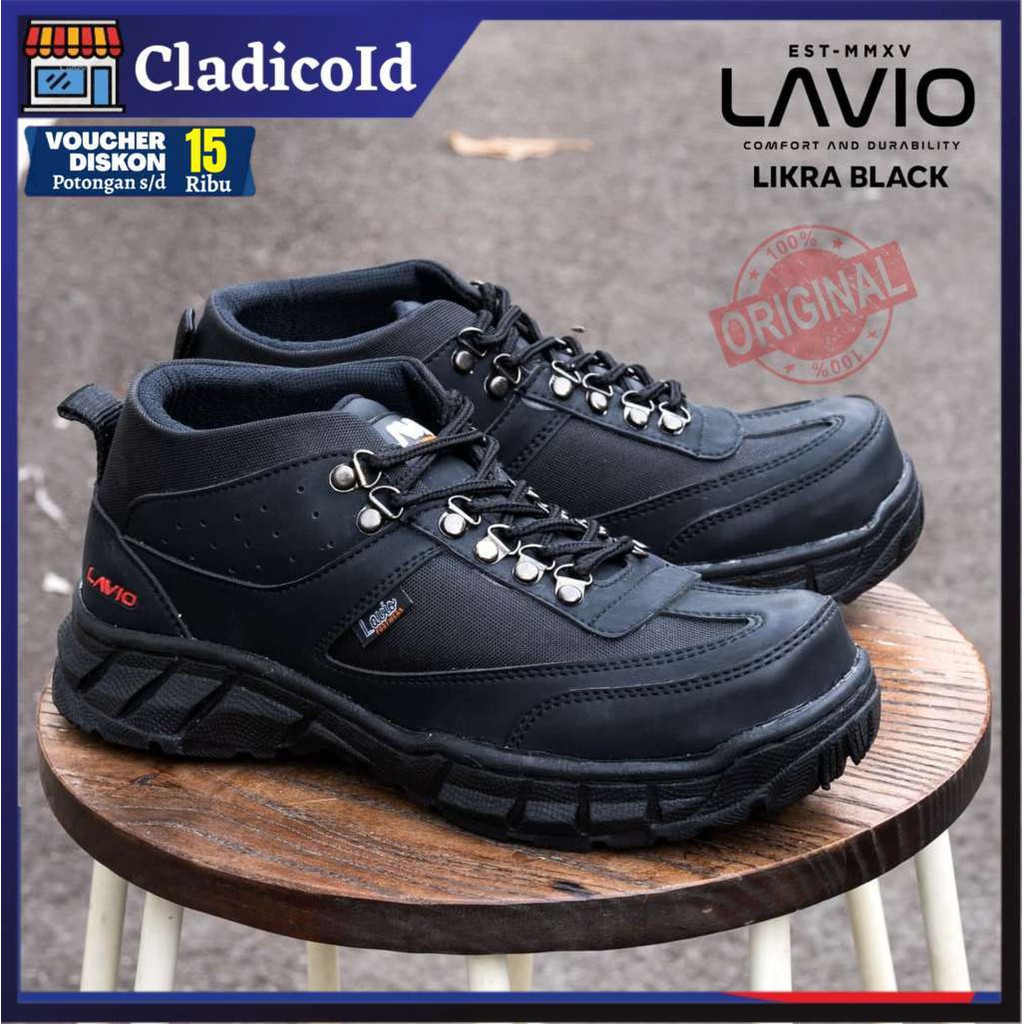 SEPATU SAFETY BOOT PRIA SEFTY SHOES UJUGN BESI SEPTI KERJA LAPANGAN PROYEK OUTDOOR BOOTS LAVIO LIKRA