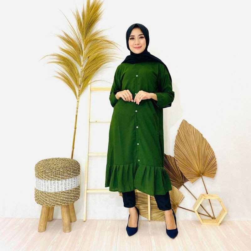 COD PROMO TUNIK WANITA TERBARU 2021 KEKINIAN REMAJA TUNIK REMAJA  TUNIK MOSCREPE PREMIUM TUNIK HITS