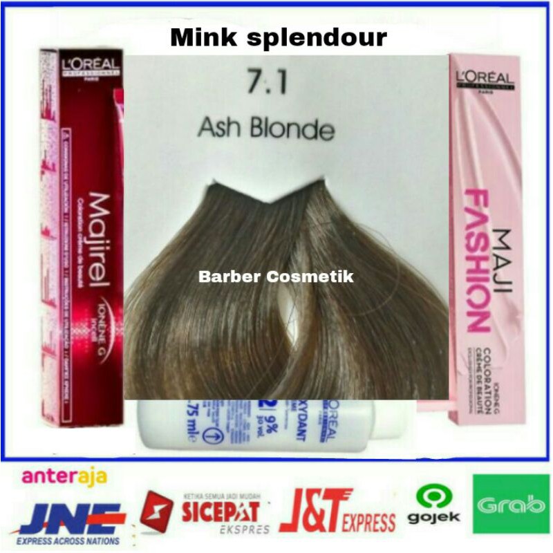 pewarna rambut loreal majirel maji fashion 7.1 + oxydant cat rambut loreal
