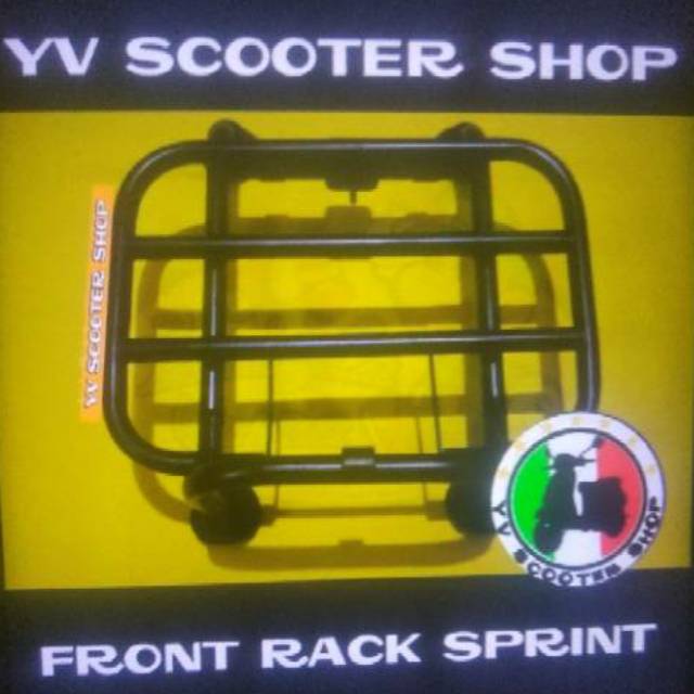 Front Rack. Front Rack Vespa Primavera. Front Rack Vespa Sprint. Rack Depan vespa. Aksesoris Vespa