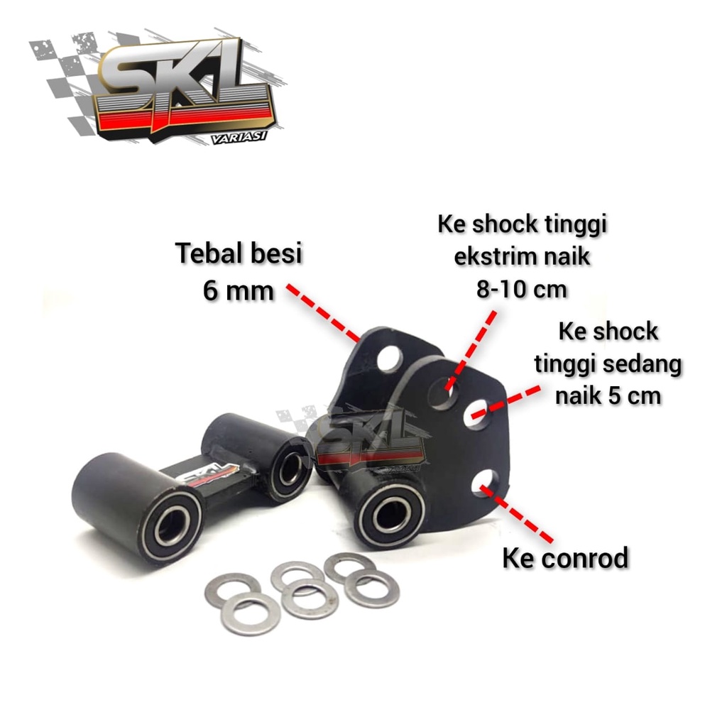 Arm Relay AR CR Scorpio Unitrack Peninggi Belakang Monoshock Scorpio Bearing Klaher Full Boshing