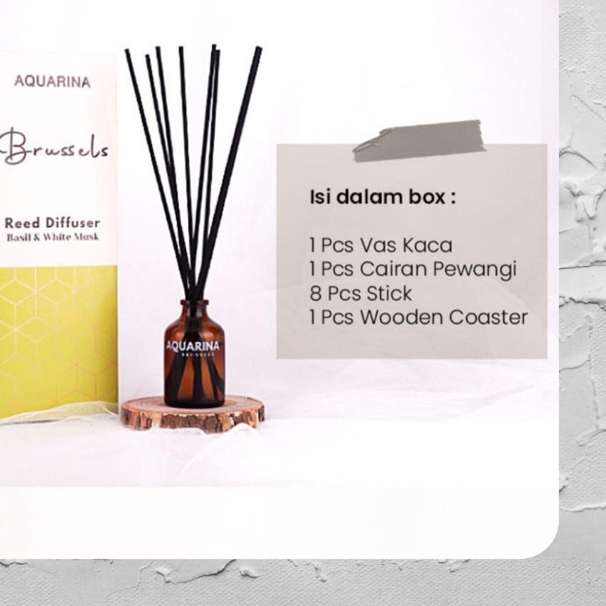 ➳ Aquarina Reed Diffuser Pengharum Ruangan Pewangi Aromaterapi Stick Aromatherapy Pewangi Ruangan ☂