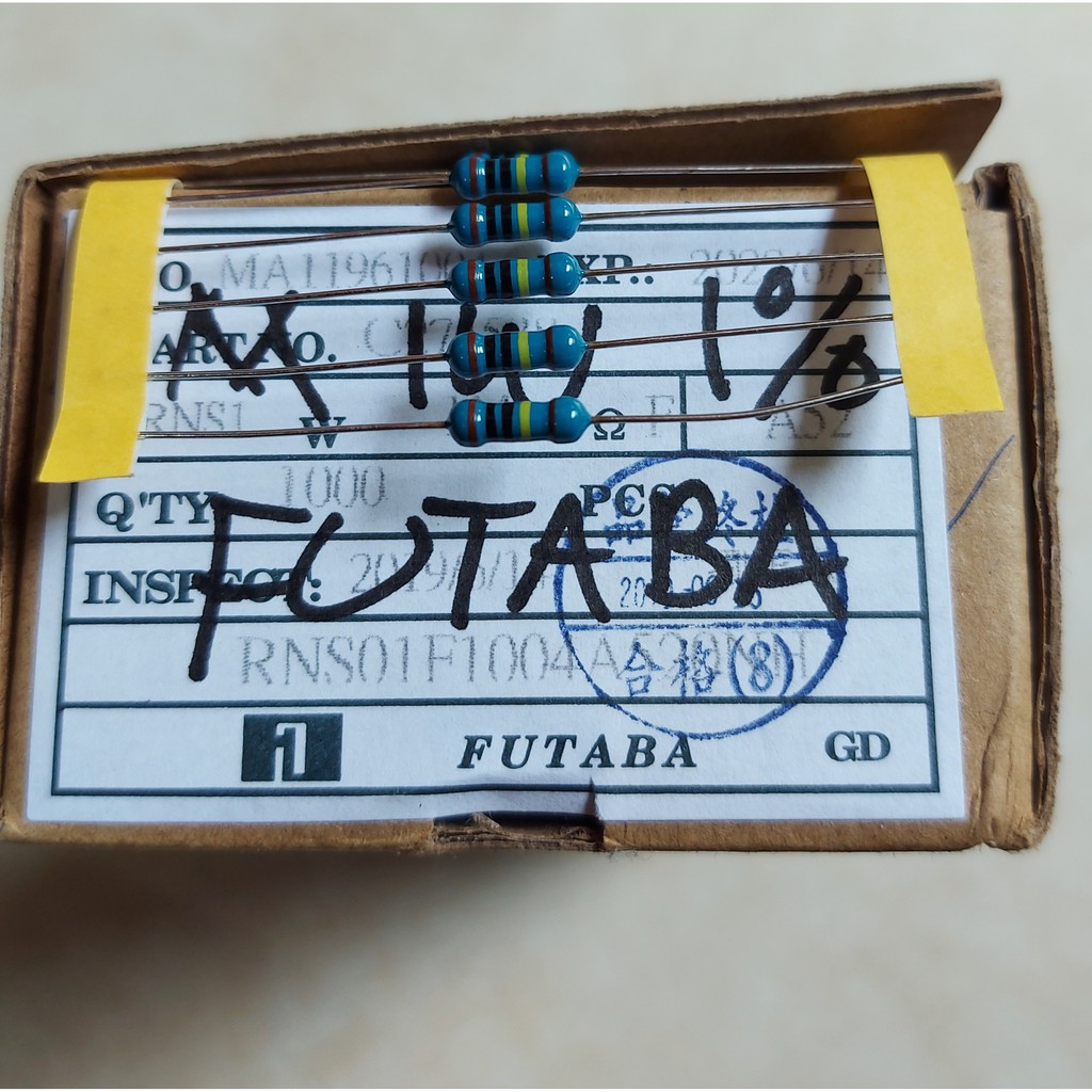 Resistor 1M Ohm 1% 1W MF FUTABA ELEC