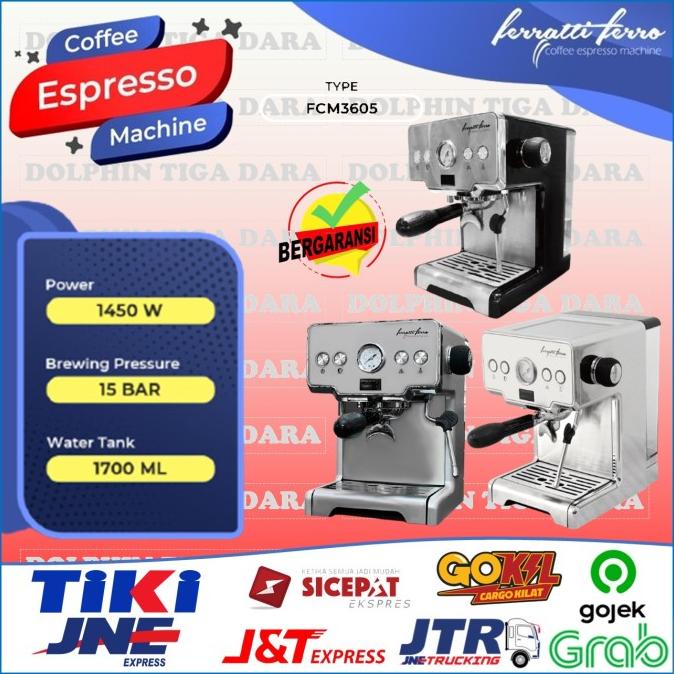 Mesin Pembuat Kopi Espresso Maker Ferrati Ferro FCM 3605 FCM3605